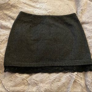 UO Tartan Lace-Trim Skirt